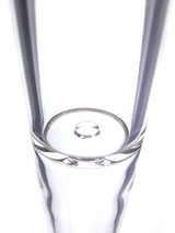 KING GLASS - Dual Gridline Tube w/ 18mm Female Joint & Slide - Black/Red