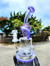 AFM - Gridline Klein Recycler Rig w/ 14mm Slide - Lavender/Purple (CFL)