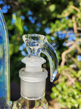 OJ Flame - Junior King Bubbler w/ Gridded Downstem & Slide - Fumed #2