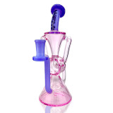 AFM - Full Color Double Uptake Klein Recycler w/ 14mm Slide - Pink / Lavender