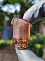 KIZMIT - Glass Mouthpiece w/ Pearls & Vortex Airflow for the Puffco Pivot - Opal Blood Money