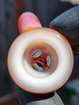 OJ FLAME - Full Color 3-Hole Martini Slide w/ Horn and 14mm Joint  - Serendipity #2