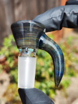 OJ FLAME - Full Color 3-Hole Martini Slide w/ Horn and 14mm Joint  - Andromeda #2