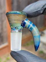 OJ FLAME - Full Color 3-Hole Martini Slide w/ Horn and 14mm Joint  - Europa #2