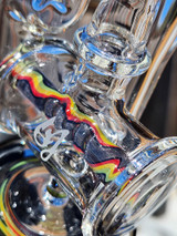 OJ FLAME - Inline Barrel Recycler Rig w/ 10mm Female Joint & Wig-Wags  - #1