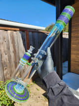 ASHME - 44mm Wrap n' Rake Gridline Tube  - Green / Purple