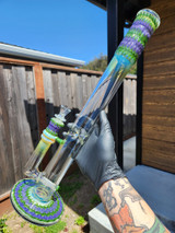 ASHME - 44mm Wrap n' Rake Gridline Tube  - Green / Purple