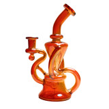 Anodized Double Uptake Recycler w/ 14mm Female Joint - Gold