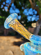 PHOENIX STAR - Gold/Silver Fume Double Uptake Floater Recycler w/ Quartz Banger - #1