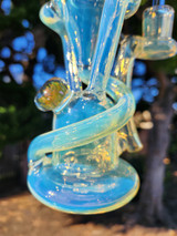 PHOENIX STAR - Gold/Silver Fume Double Uptake Floater Recycler w/ Quartz Banger - #1