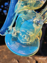 PHOENIX STAR - Gold/Silver Fume Double Uptake Floater Recycler w/ Quartz Banger - #1