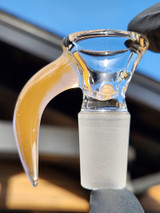 OJ FLAME - 4-Hole Martini Slide w/ Horn and 18mm Joint  - Peach