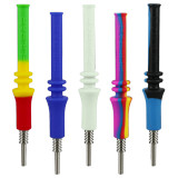 PULSAR - Silicone Dab Straw with Titanium Tip (Pick a Color)