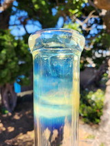 MARY JANE'S GLASS  - 50mm Silver Fume Kink Neck Beaker Bong - #2