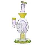 CALI BEAR - Heady Fab Egg Rig w/ Seed of Life Perc & Opal - Grape Soda / Lime Candy