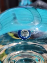 MARY JANE'S GLASS  - 50mm Full Color Wrap n' Rake Double Bubble Bong - #1
