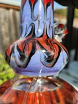MARY JANE'S GLASS  - 50mm Full Color Wrap n' Rake Double Bubble Bong - #2