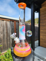 MARY JANE x NOBODY x KIMMO  - 32mm Water Color Beaker Bong w/ Flower Marble - #1