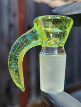 OJ FLAME - Full Color 4-Hole Martini Slide w/ Horn and 18mm Joint  - Slyrm