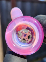 OJ FLAME - Full Color 4-Hole Martini Slide w/ Horn and 18mm Joint  - Karmaline