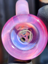 OJ FLAME - Full Color 3-Hole Martini Slide w/ Horn and 14mm Joint  - Karmaline
