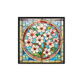 MOODMATS - 5" Square Bong Pad & Dab Rig Coaster - Stained Flower