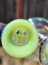 DESIGNER SCI - Gridline to Grid Cap Drain Recycler w/ 4-hole Slide - Slyme / Red Elvis