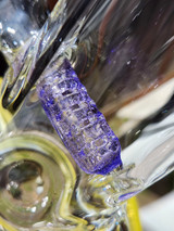 DESIGNER SCI - Gridline to Grid Cap Drain Recycler w/ 4-hole Slide - Purple Lollipop / Lemon