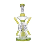 CALI BEAR - Heady Spider Exo Recycler Rig w/ Opal - Lime Candy / Purple Lollipop