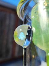 CALI BEAR - Heady Torus Incycler Rig w/ Seed of Life Perc & Opals - Lemon Lime Candy