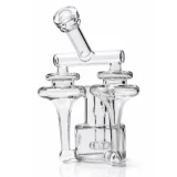 ROOTS GLASS - Double RBR Recycler w/ Opal