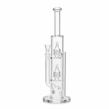 ROOTS GLASS - Grid Stem Recycler Tube w/ 18mm Slide