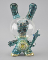CAP'N CRUNK - Worked "Skull Astronaut Dunny" Vapor Rig w/ 14mm Fixed 2-hole Diffy & Dome - #1