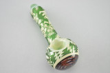LIBERTY - Sandblasted Dry Pipe Spoon w/ Single Hole Push Bowl & Carb - Grateful Dead Theme