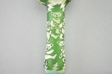 LIBERTY - Sandblasted Dry Pipe Spoon w/ Single Hole Push Bowl & Carb - Grateful Dead Theme