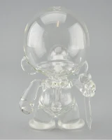 D-ROCK - Clear "Munny" Vapor Rig w/ 14mm Dome, Dabber, and Fixed 2-Hole Diffy - #53