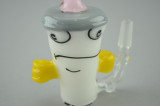 SLUGWORTH - Mini "Master Shake" Pendant Vapor Rig w/ 4-Hole Perc, 10mm Dome, & Chainsaw Dabber - #4