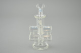 HITMAN - Mini Double Barrel Recycler Vapor Rig w/ 10mm Dome - #1