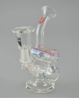 HITMAN - Mini Double Barrel Recycler Vapor Rig w/ 10mm Dome - #3