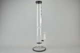 GRAV LABS - Straight Tube Bong w/ 14mm Slide & Honeycomb Percolator - Black Accent