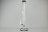 GRAV LABS - Straight Tube Bong w/ 14mm Slide & Honeycomb Percolator - Black Accent