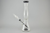 GRAV LABS - Helix Beaker Bong w/ 14mm Removable Diffused Downstem, Helix Ash Catcher, & Onie Bowl - Black Accent