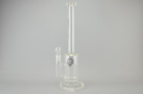 CUSTOM CREATIONS - Straight Tube Inline Perc w/ 18mm Female Joint & Slide - 65mm