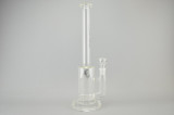 CUSTOM CREATIONS - Straight Tube Inline Perc w/ 18mm Female Joint & Slide - 65mm