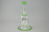 EVOL EMPIRE - Mini Klein Bottle 4-Point Perc Vapor Rig w/ 14mm Dome - Granny Smith