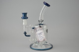 EVOL EMPIRE - Mini Klein Bottle 4-Point Perc Vapor Rig w/ 14mm Dome - Electric Blue