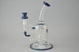 EVOL EMPIRE - Mini Klein Bottle 4-Point Perc Vapor Rig w/ 14mm Dome - Electric Blue