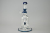 EVOL EMPIRE - Mini Klein Bottle 4-Point Perc Vapor Rig w/ 14mm Dome - Electric Blue