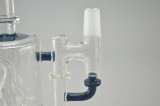EVOL EMPIRE - Mini Klein Bottle 4-Point Perc Vapor Rig w/ 14mm Dome - Electric Blue