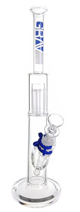 GRAV LABS - Straight Tube w/ 14mm Removable Diffused Downstem, Tree Perc & Martini Bowl (Pick Your Color)